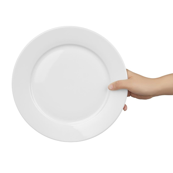 download_ckl9-n2.jpg Olympia Whiteware Teller mit breitem Rand 25cm (12 Stück) – Bild 1