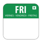 Hygiplas Lebensmitteletiketten Freitag grün (1000 Stück)