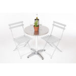 Bolero runder Bistrotisch Edelstahl 1 Bein 60cm – Bild 7