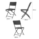 Bolero Rattan Klappstuhl Schwarz (2 Stück) – Bild 5