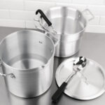 Vogue Doppelkochtopf aus Aluminium 28cm – Bild 4