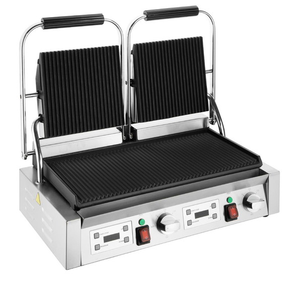 download_cvzn-0r.jpg Buffalo Doppelkontaktgrill Gerippte Platten – Bild 1