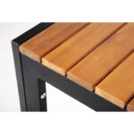 Bolero quadratischer Stahl- und Akazienholztisch 80cm – Bild 5