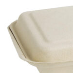 Fiesta Compostable kompostierbare Bagasse Lebensmittelboxen 2 Fächer Naturfarbe 253 mm (200 Stück) – Bild 4
