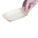 Fiesta Compostable biologisch abbaubare Holz-Schiffchen 19cm (100 Stück) – Bild 4