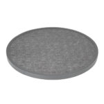 Runde Bolero-Tischplatte aus Glasfaser, gebürstet schwarz, 580 mm