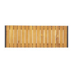 Bolero Stahl- und Akazienholzbänke 100cm (2 Stück) – Bild 3