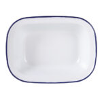 Olympia rechteckige Speiseschale weiß-blau 13,5 x 18cm (6 Stück) – Bild 5