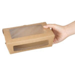 Fiesta Recycelbare Salatbox mit PET-Fenster 1200ml (Packung mit 150 Stück) – Bild 3