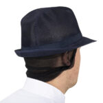 Trilby Hut mit Haarnetz dunkelblau Größe M – Bild 10