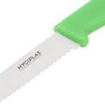 Hygiplas Tomatenmesser mit Wellenschliff 10cm grün – Bild 3