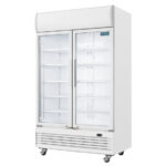 Polar G-Serie Zweitürige Displaykühlung mit Leuchtkasten 950L Schwingtüren – Bild 5