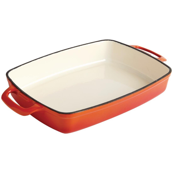download_dqjv-sc.jpg Vogue rechteckige Auflaufform Gusseisen orange groß – Bild 1