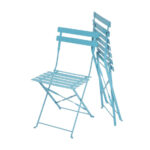 Bolero klappbare Terrassenstühle Stahl azurblau (2 Stück) – Bild 5
