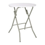 Bolero runder Klapptisch weiß 60cm Durchmesser, 73,5cm hoch