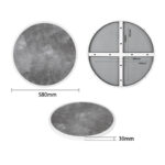 Bolero Fiberglas-Tischplatte, rund, dunkler Steineffekt, 580 mm – Bild 4
