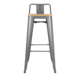 Bolero Bistro Hochbarstuhl mit Holzsitz grau (4 Stück) – Bild 2