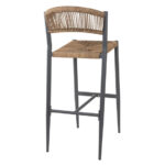 Bolero Eden PE Twist Rattan Outdoor Barhocker Natur (2 Stück) – Bild 3
