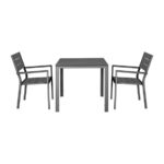 Bolero Valletta Grau Geschlitzter Outdoor Tisch 780mm – Bild 4