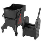 Jantex 20Ltr Hoher Wischeimer mit Wringer - Roter Druck – Bild 4