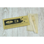 eGreen Einzeln verpacktes 3-in-1-Holzbesteck-Set (250 Stück) – Bild 2