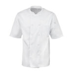 Chefs Works Montreal Cool Vent Unisex-Kochjacke mit kurzen Ärmeln Weiß S