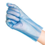 Nisbets Essentials Puderfreie TPE-Handschuhe Blau XL (200 Stück) – Bild 4