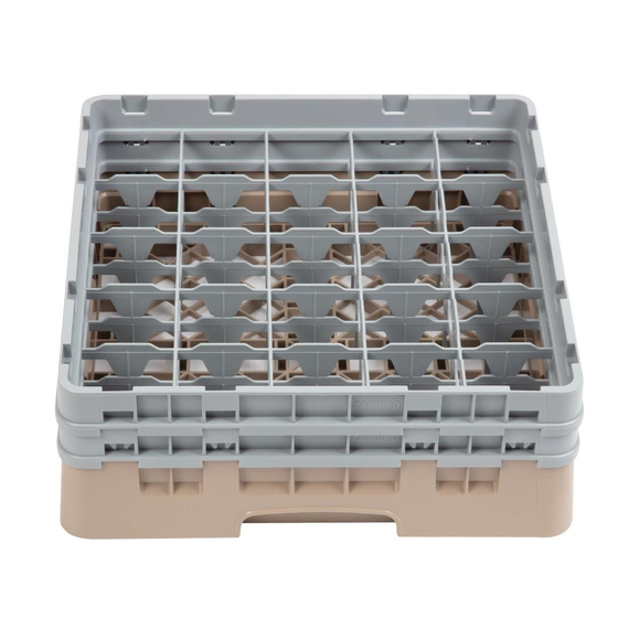 download_ej0i-2e.jpg Cambro Gläserspülkorb beige mit 25 Fächern max Glashöhe 13,3cm – Bild 1