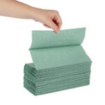 Jantex Z-gefaltete Einmalhandtücher 1-lagig 250 Blatt grün (12 Stück) – Bild 4