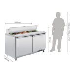 Polar Serie U Arbeitstisch 527 Liter 2-türig – Bild 5