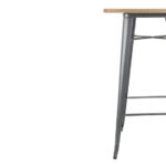 Bolero Bistro Bartisch mit Holzplatte grau – Bild 4