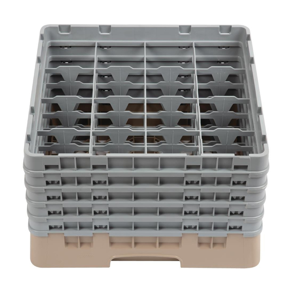 download_etby-8v.jpg Cambro Gläserspülkorb beige mit 16 Fächern max Glashöhe 25,7cm – Bild 1