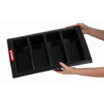 Araven stapelbarer Besteckkasten 4 Fächer – Bild 5