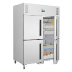 Polar Serie G Gefrierschrank Edelstahl mit geteilten Türen 1200L – Bild 2