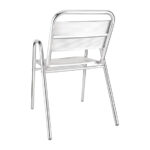 Bolero Bistrostühle mit Unterarmlehne Aluminium (4 Stück) – Bild 3