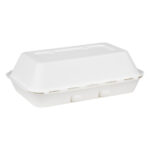 Fiesta Kompostierbare Bagasse Lebensmittelbehälter 9x6" (200 Stück) – Bild 2