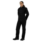 Whites Vegas Unisex-Kochjacke Langarm Schwarz L