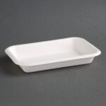 Fiesta kompostierbare Bagasse-Lebensmitteltabletts 340ml (50 Stück) – Bild 4