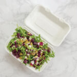 Vegware kompostierbare Einweg Menüboxen mit Klappdeckel aus Bagasse 22,8cm (200 Stück) – Bild 5