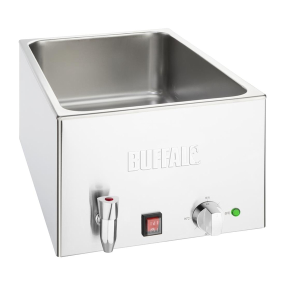 download_feao-um.jpg Buffalo Bain-marie mit Wasserhahn ohne Behälter GN 1 zu 1 – Bild 1