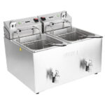 Buffalo Doppelfritteuse mit Timer 2x8Ltr – Bild 2