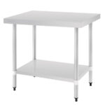 Vogue Edelstahl Arbeitstisch mit Regalboden 90 x 60cm – Bild 2