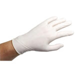 Gepuderte Latexhandschuhe weiß XL (100 Stück) – Bild 2