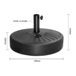 Bolero Sonnenschirm Sockel Schwarz 20Ltr – Bild 2