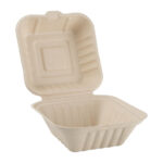 Fiesta Compostable kompostierbare Burgerboxen aus Bagasse 15,2cm (500 Stück)