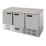 Polar Serie G Thekenkühltisch mit Marmorarbeitsfläche 3-türig 368Ltr – Bild 2