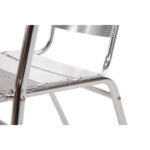 Bolero Bistrostühle mit gerundeter Armlehne Aluminium (4 Stück) – Bild 5
