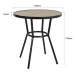 Bolero Marston runder Outdoor Tisch Schwarz 700mm – Bild 6