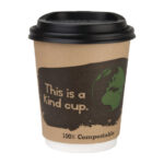 Fiesta Compostable kompostierbarer Deckel für Heißgetränkebecher 22,5cl 1000 Stück – Bild 2