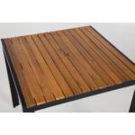 Bolero quadratischer Stahl- und Akazienholztisch 80cm – Bild 6